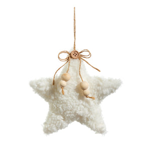 Sherpa Star Ornament 6"