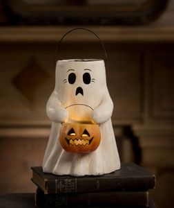 Scaredy Boo With Pumpkin Bucket - by Bethany Lowe