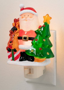 Santa with Tree Whimsical Nightlight