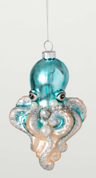 Iridescent Octopus Ornament