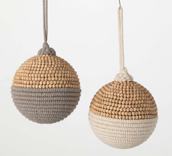 Beaded Ball Ornament - 2 Styles Available