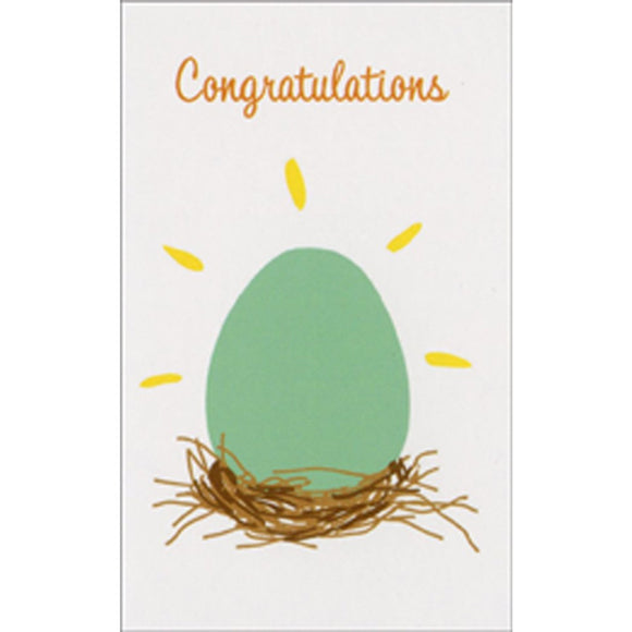 Card - AP/Enclosure - Congratulations Egg in Nest