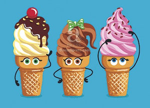 Card - AP/Birthday - Ice Cream Cone Hair Do's