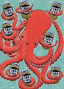 Card - AP/Birthday - Octopus with Beers