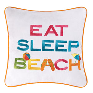 Eat Sleep Beach Pillow