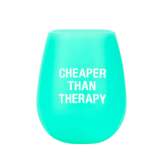 Cheaper Than Therapy Silicone Wine Cup