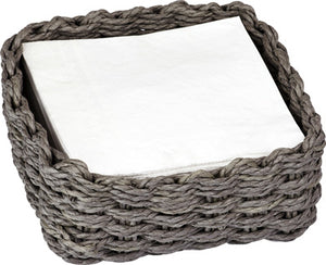 Paper Woven Cocktail Napkin Caddy - Grey