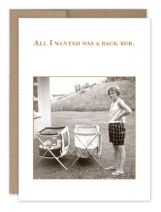 Card - SM/What a Hoot - All I Wanted Was A Backrub