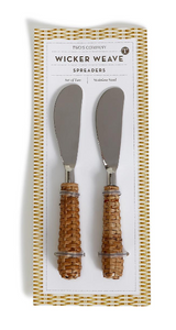 Wicker Weave Set of 2 Spreaders