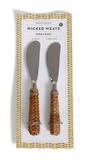 Wicker Weave Set of 2 Spreaders