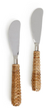 Wicker Weave Set of 2 Spreaders