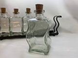 Five Glass Jars Curved with Inline Metal Stand